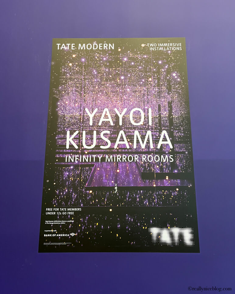 Yayoi Kusama's Infinity Mirror Rooms poster at Tate Modern